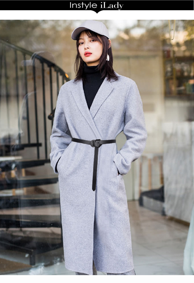 毛衣细腰带女时尚百搭打结装饰配连衣裙子大衣西装收腰真皮小皮带