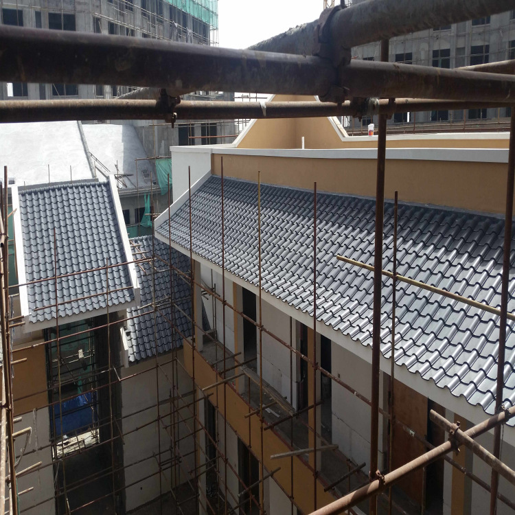 定制各种颜色别墅西瓦屋面陶土s型灰色瓦欧式屋顶瓦片可安装施工