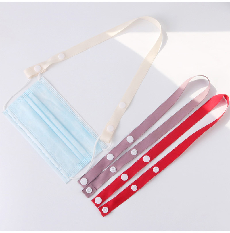 防丢口罩挂链双扣挂脖绳手工轻肤通用小清新布艺儿童口罩挂带62cm