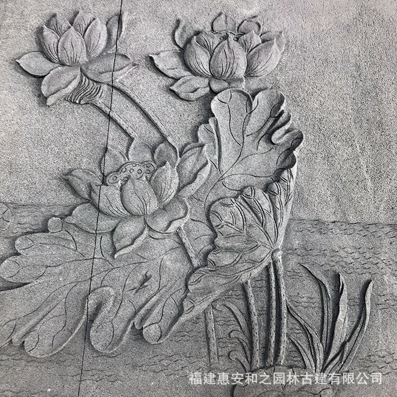 定制山水画浮雕大理石刻浅浮雕惠安石雕厂家设计雕刻量大从优