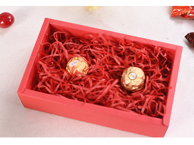 彩色拉菲草礼盒填充物礼品盒礼物盒喜糖盒配件纸条碎纸丝20克