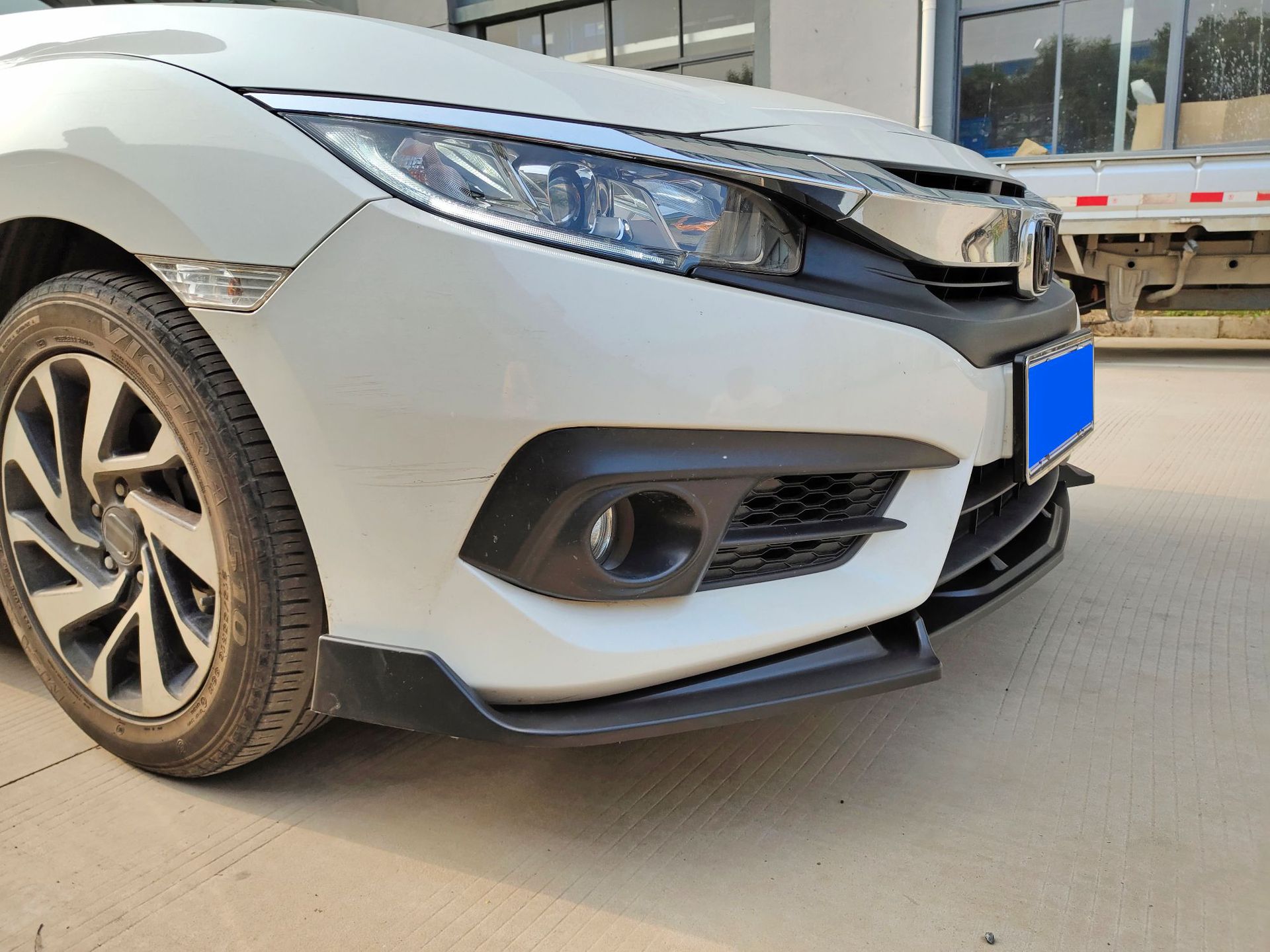 适用16-19款本田思域改装前铲装饰前唇小包围外饰包角护角尾翼