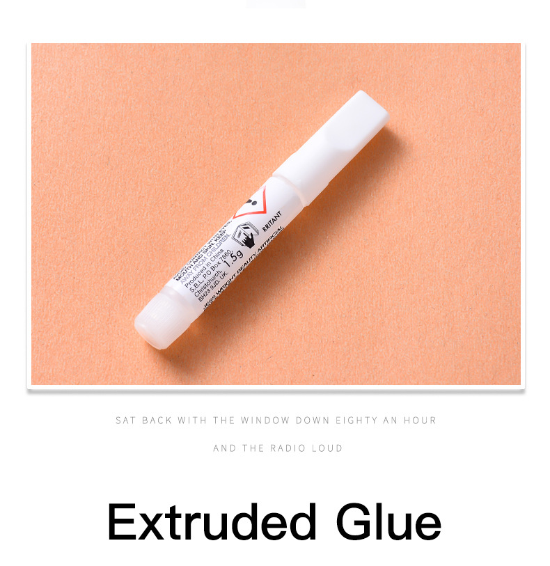 美甲胶水扁头常规3g透明贴钻甲片胶水跨境专供指甲胶美甲店专用