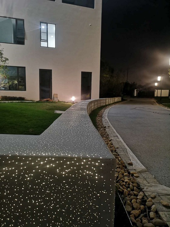 深圳彩田工程厂家供园林景观应室外装饰透光混凝土发光透光水泥