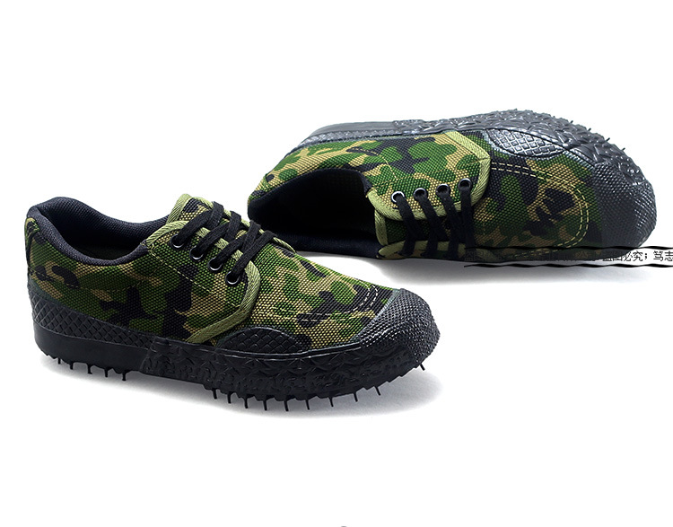 3517正品解放鞋男迷彩耐磨工地胶鞋军训工作劳保作训鞋春湖南批发