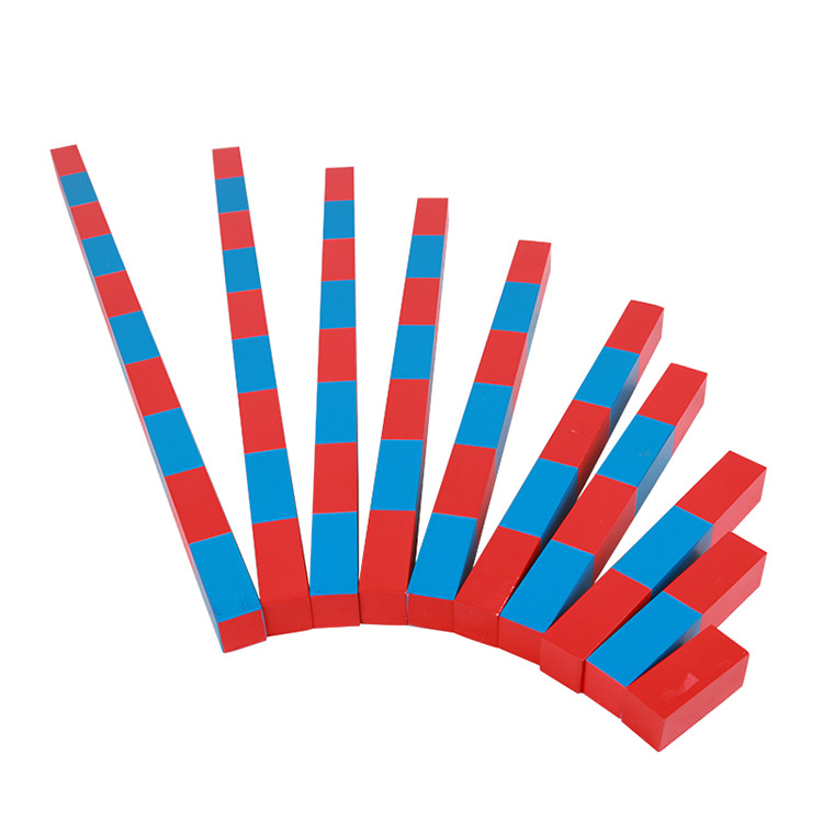 蒙氏家庭版红蓝数棒数学启蒙益智蒙台特梭利教玩具儿童早教中心