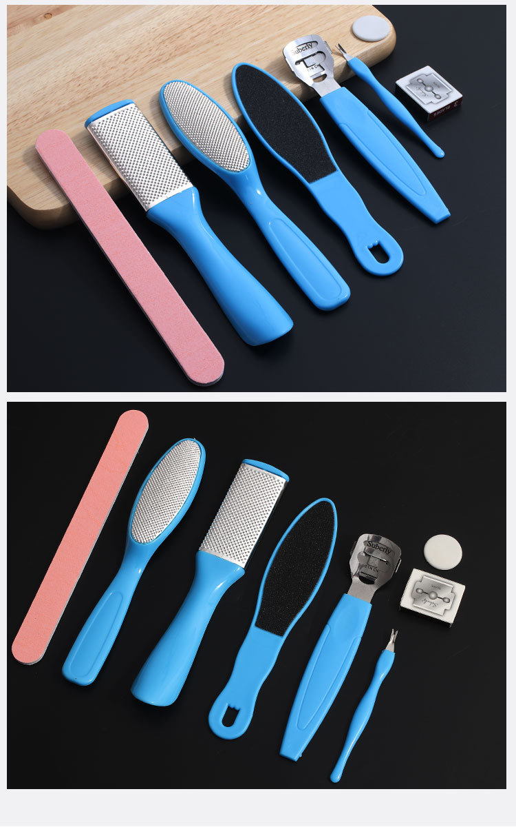 大展去老茧死皮修脚刀磨脚器搓脚扳去角质刨脚刀刮脚工具八件套装