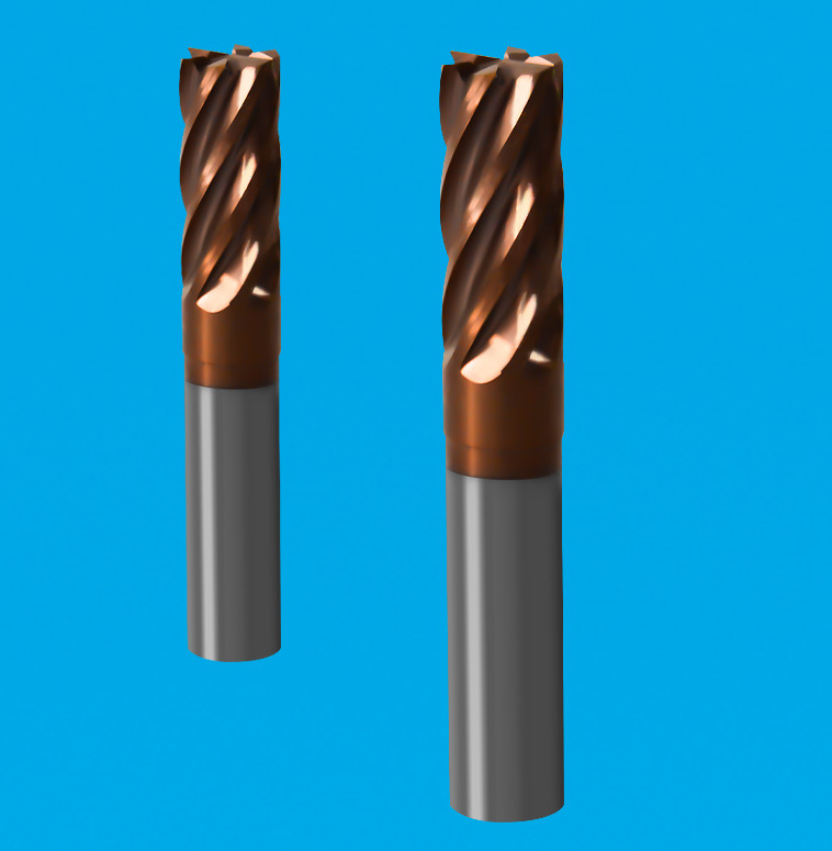 钨钢4刃平底铣刀