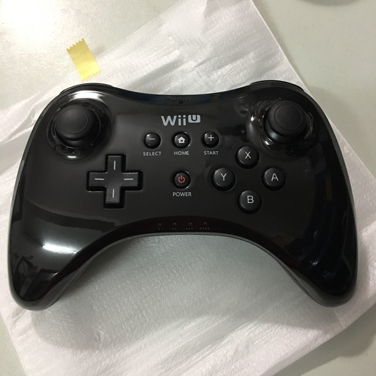 任天堂wiiu经典por手柄牛角手柄 游戏无线震动手柄 裸装 送数据线