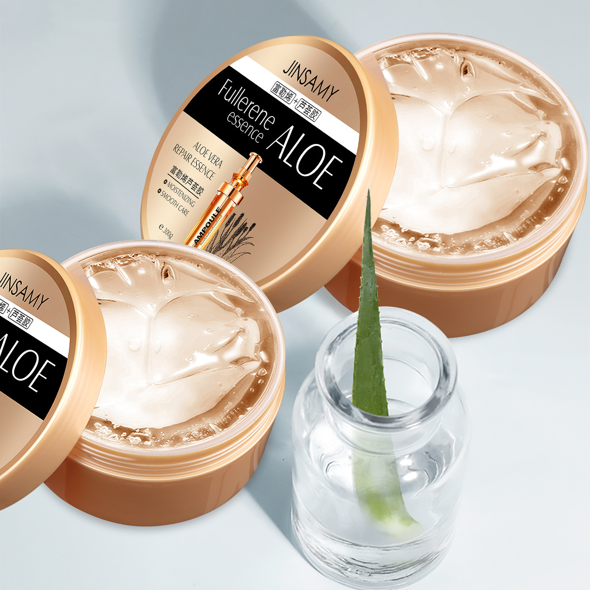 井尚美圆瓶芦荟胶300ml大瓶面部修护补水保湿