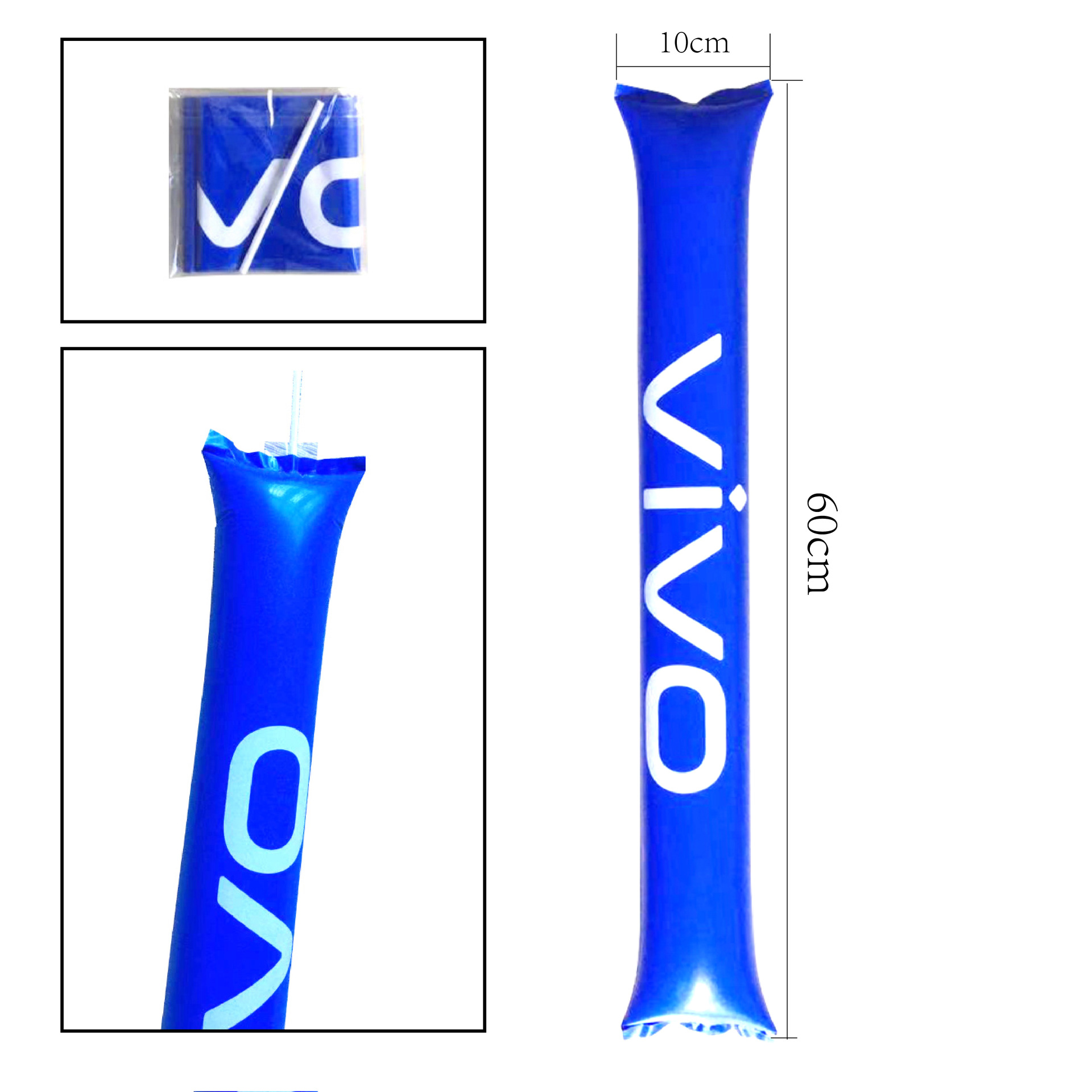 广告宣传加油充气棒定制 拉拉棒助威打击棒应援棒气球