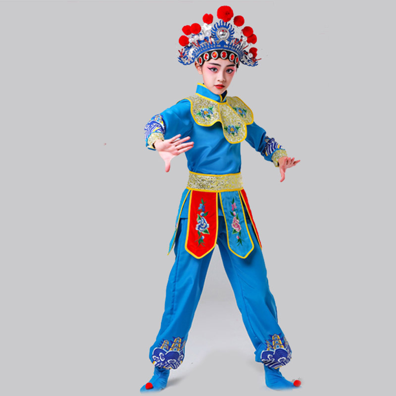 第九届小荷风采武旦演出服装儿童戏服花木兰穆桂英武生戏曲京剧服