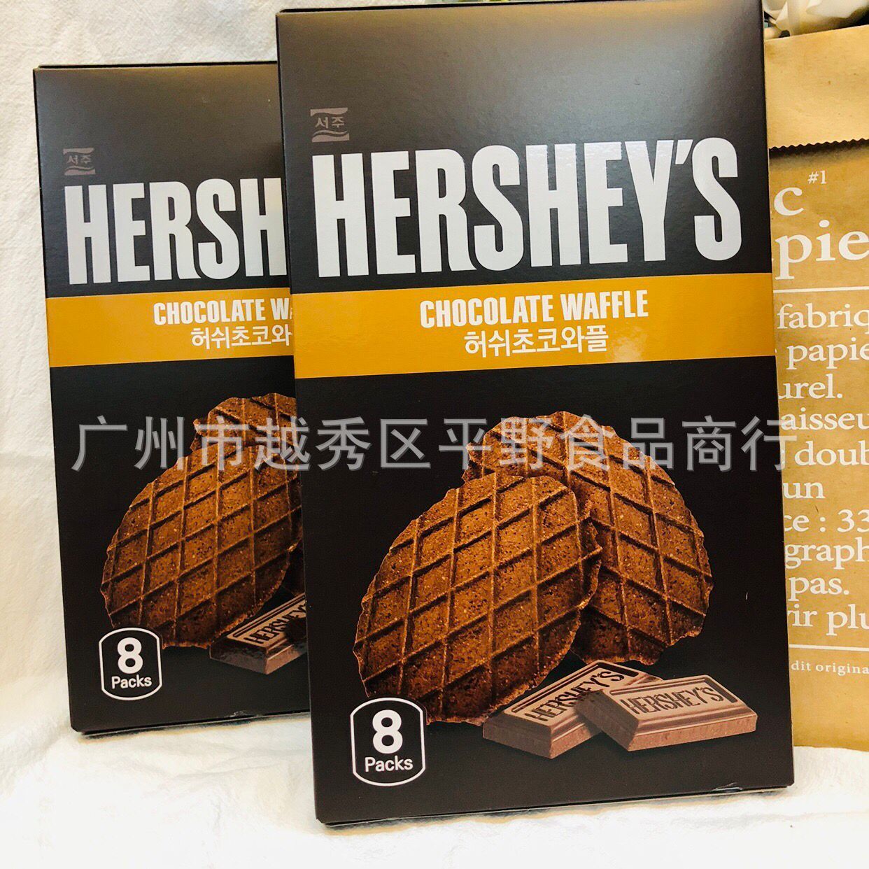 批发韩国进口hersheys好巧克力瓦夫格子华夫饼干网红零食146g