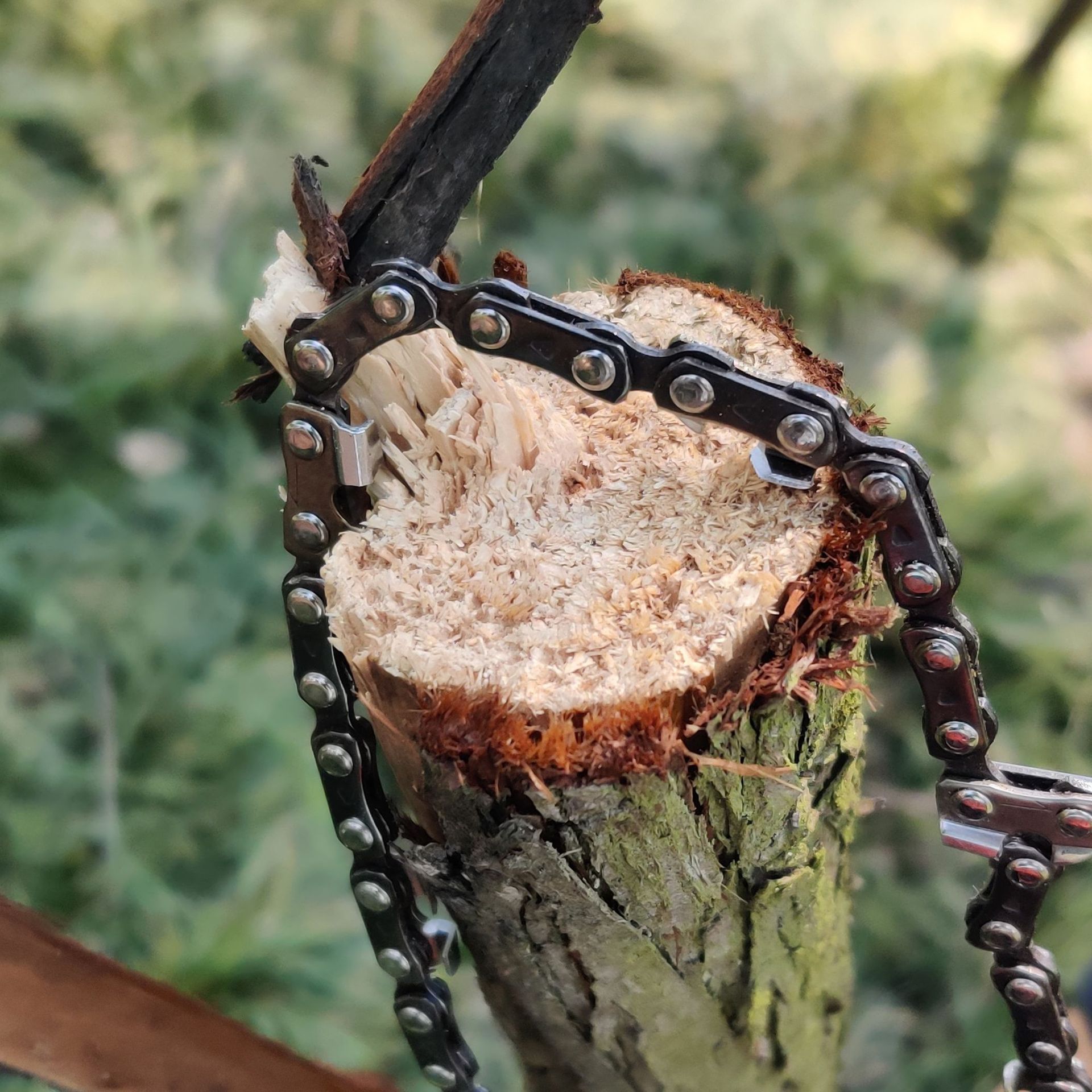 百翔户外园林伐木链条锯野营便携式口袋锯手拉链锯求生锯绳锯