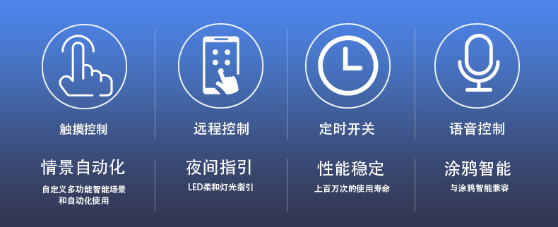调光开关zigbee欧规调光开关涂鸦智能国标86欧标智能调光开关