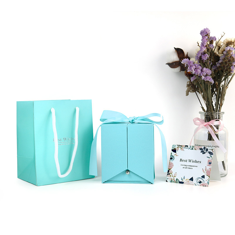 Yongsheng Soap Flower Jewelry Box Double Open Acrylic Rose Jewelry Box Bow Bracelet Necklace Gift Box