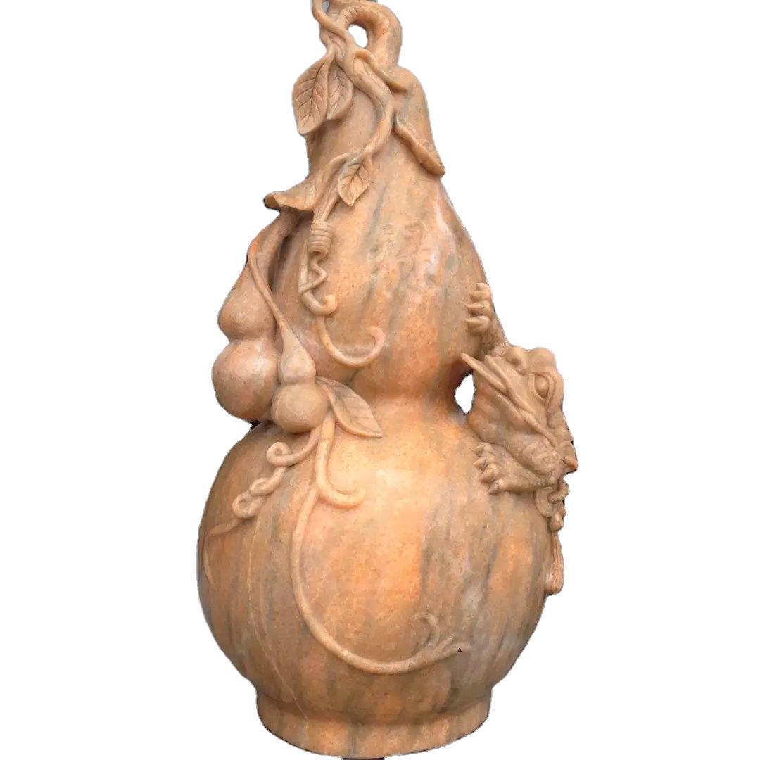 青石石雕葫芦 大理石室内外石雕葫芦阳台飘窗福禄吉祥物优惠厂家