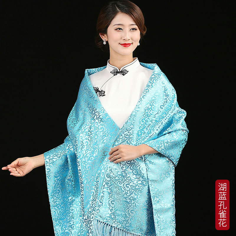 南京云锦围巾披肩中国风礼品送老外定制logo刻字个性定制商务礼品