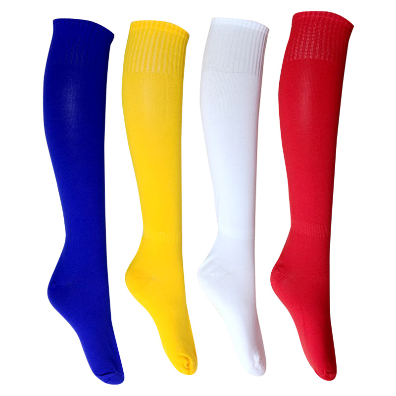 Adult Soccer Socks Cross-Border High Elastic No Pilling Student Male and Female Sports Medium Thick Solid Color Long Tube Football Socks