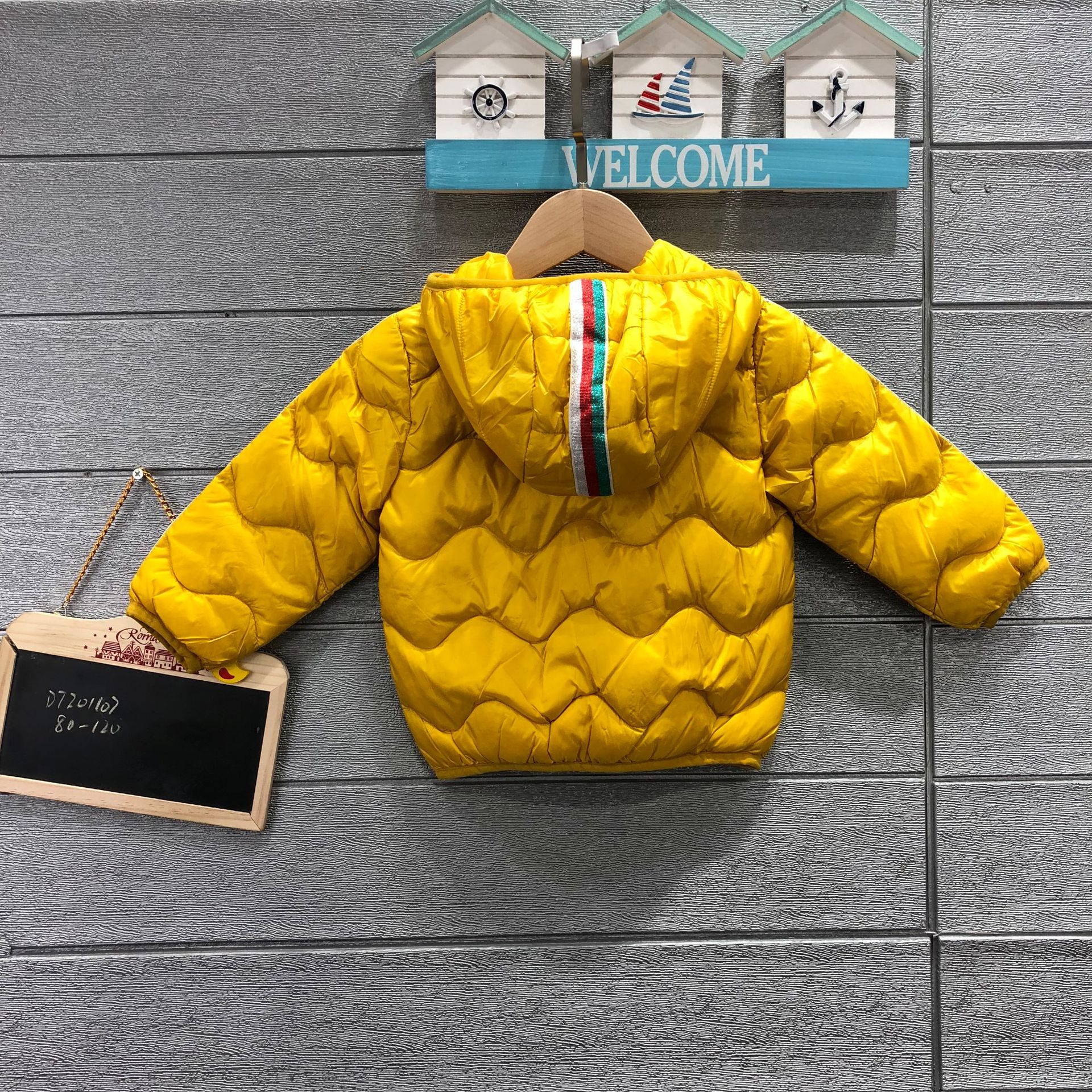 沐沐熊品牌童装冬款条纹韩版童羽绒服 儿童羽绒服 小童羽绒服批发