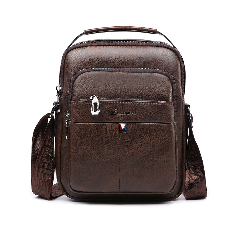 Men's Shoulder Bag Fashion Youth Multi-Functional Messenger Bag Men's Korean-Style Casual Portable Briefcase