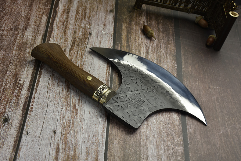 砍骨刀斧专用斩骨头刀纯手工锻打砍大骨头斧头鬼手作2斤重斧