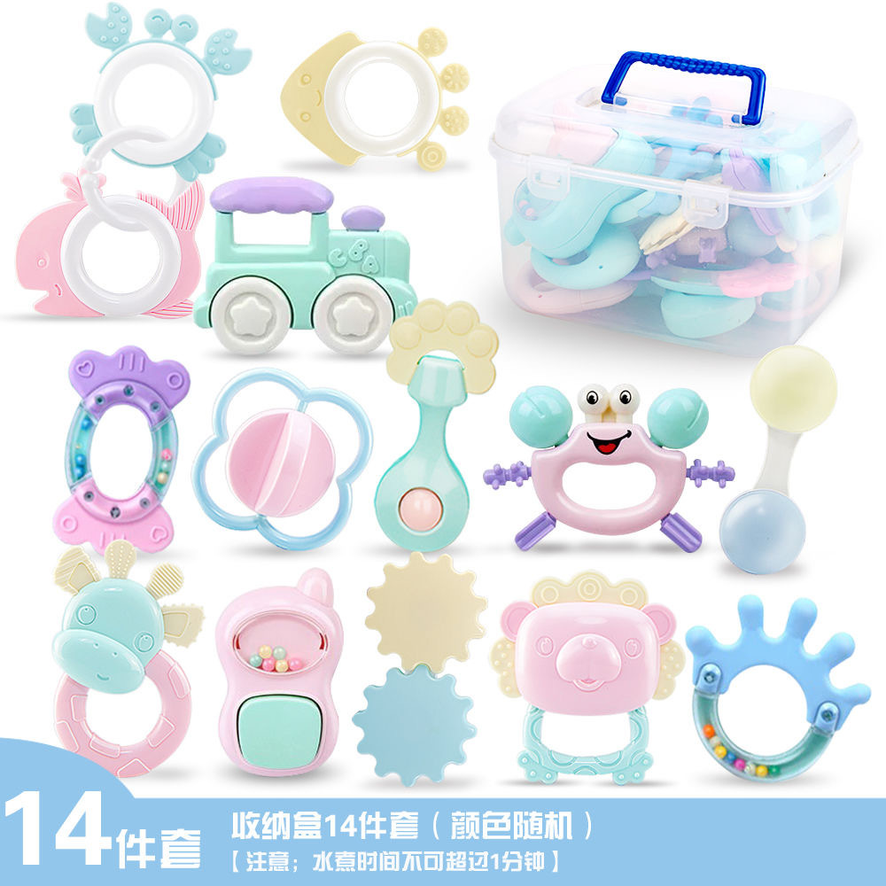 Water Boiling Suitable Rattle Baby Toys Baby 0-1 Years Old Handbell Newborn Toddler Puzzle Can Be Teether