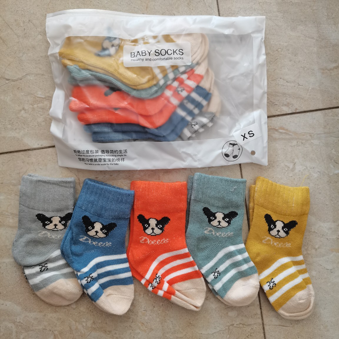 秋冬款宝宝袜婴儿袜新生儿袜一包五双便宜赠品袜子地摊袜子批发