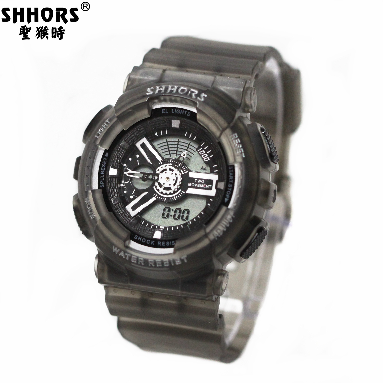 圣猴时shhors 撞色 同步机学生 电子手表