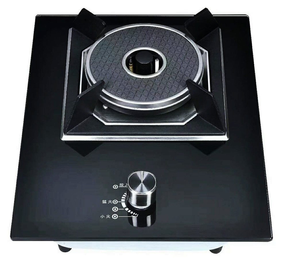 嵌入式钢化玻璃红外线单眼灶节能环保低碳煤气灶