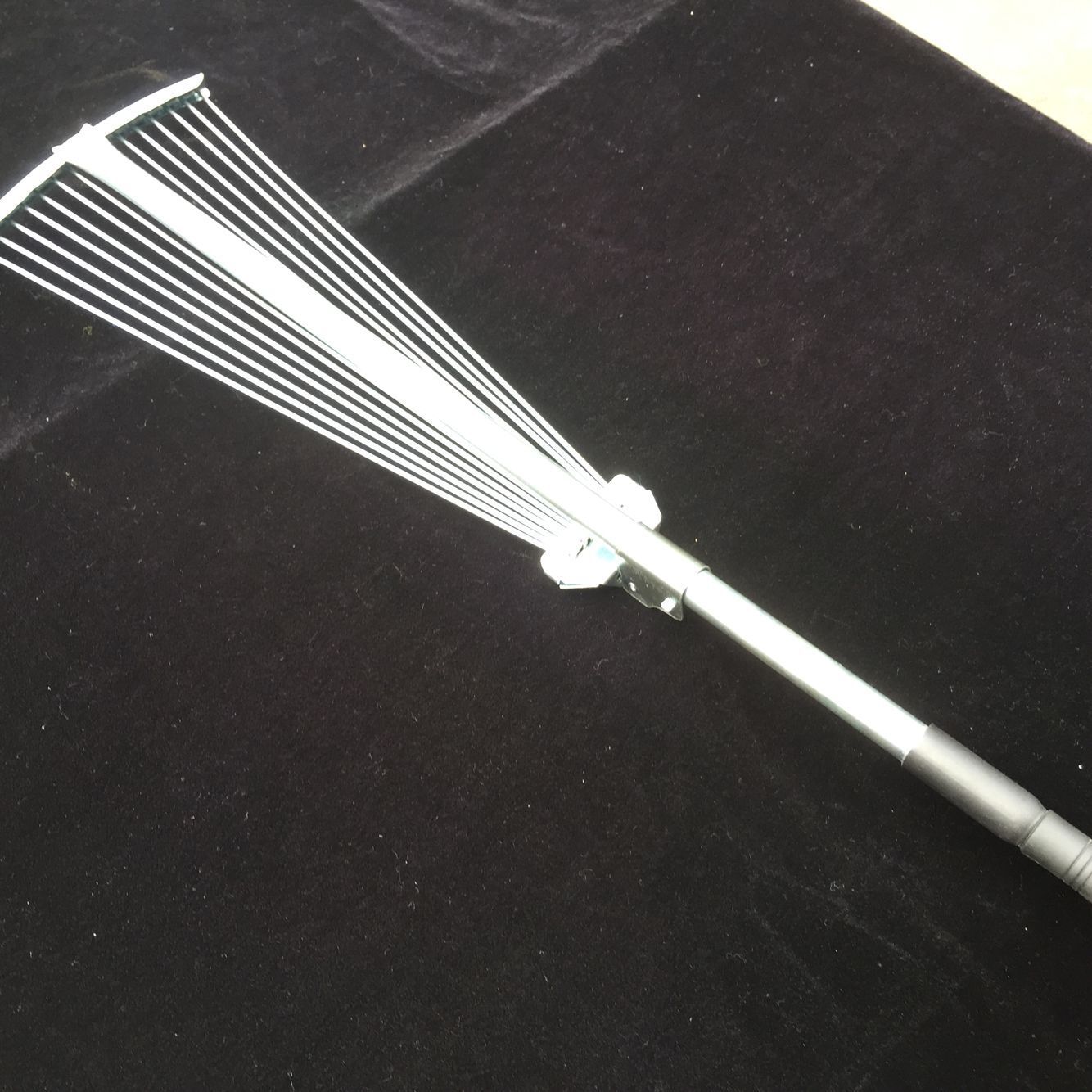 伸缩钢丝耙 落叶耙枯叶耙草耙子搂草耙 农用铁扒水草铁耙园林工具