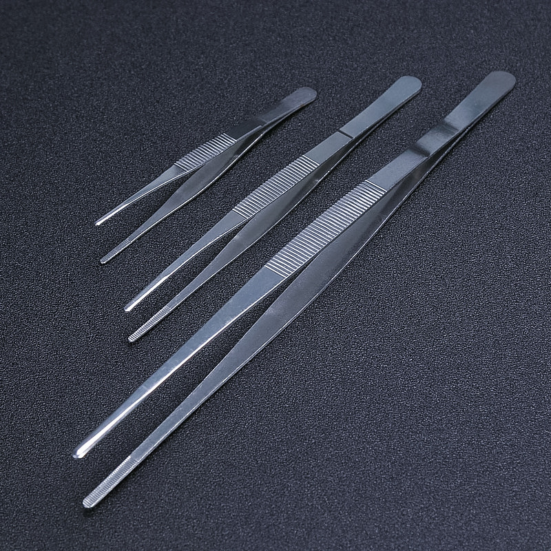 不锈钢装饰物长夹 加长镊子 鸡尾酒工具夹 清洁工具夹子 一字夹