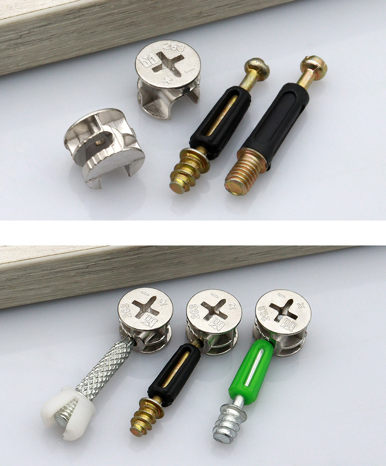 铭盛厂家批发零售家具五金三合一偏心轮连接件锁扣板式家具连接件