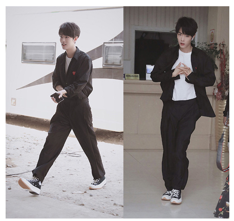 y3kaiwa肖战同款男鞋jw联名厚底帆布鞋1970s高帮真皮松糕内增高鞋