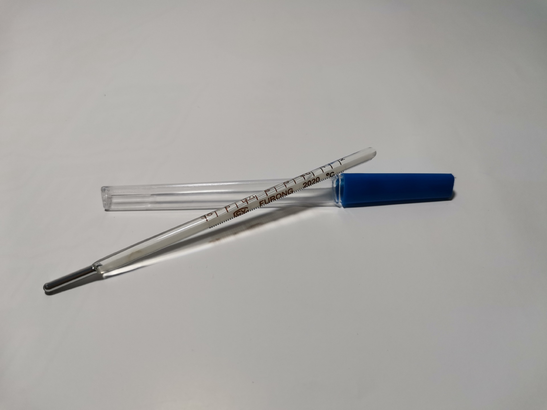 医用玻璃体温计口腔腋下通用三角型棒式测量体温水银温芙蓉