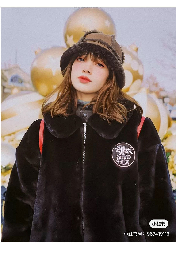 需购2022秋女秋冬韩版仿羊皮毛一体渔夫帽子双面东北防寒盆帽保暖护耳