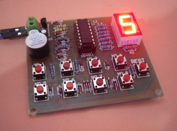 cd4511八路数显抢答器套件 8路 电子技能竞赛 教学实训 diy散件