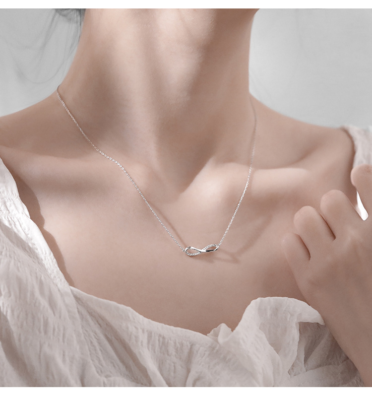 气质几何项链女小众设计感i冷淡风莫比乌斯环锁骨链韩国吊坠新潮