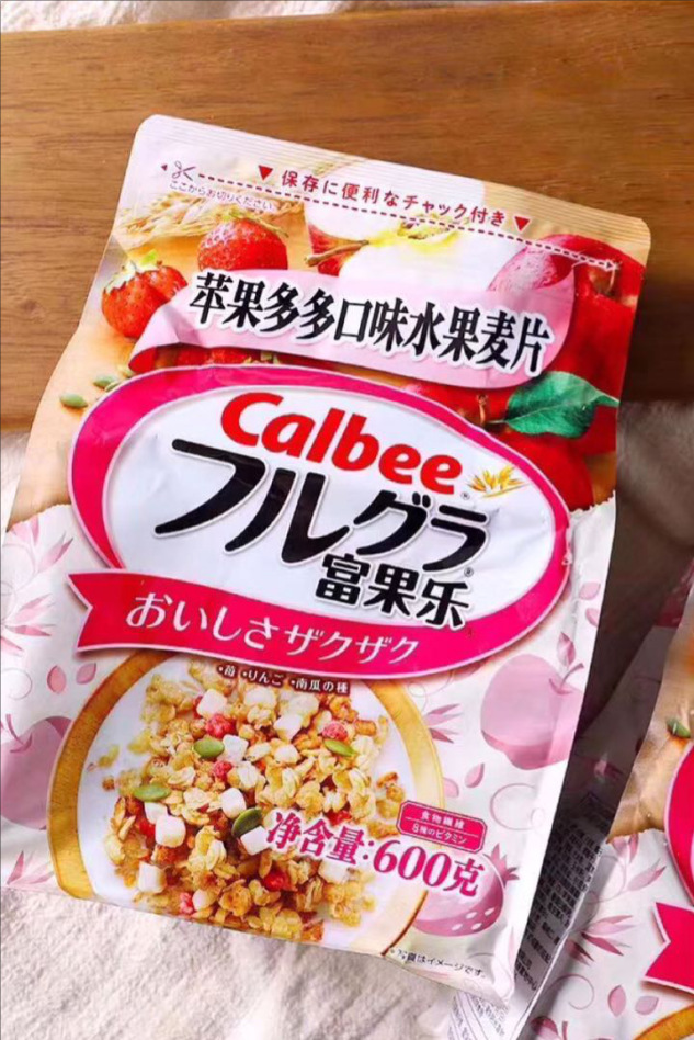 日本卡乐比水果麦片600g 进口休闲食品 早餐谷物 燕麦片