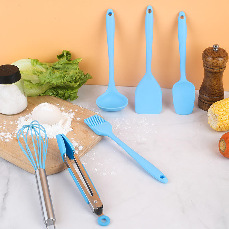 儿童 硅胶迷你真煮小厨房用品厨具套装6件套全包网红烹饪勺铲批发