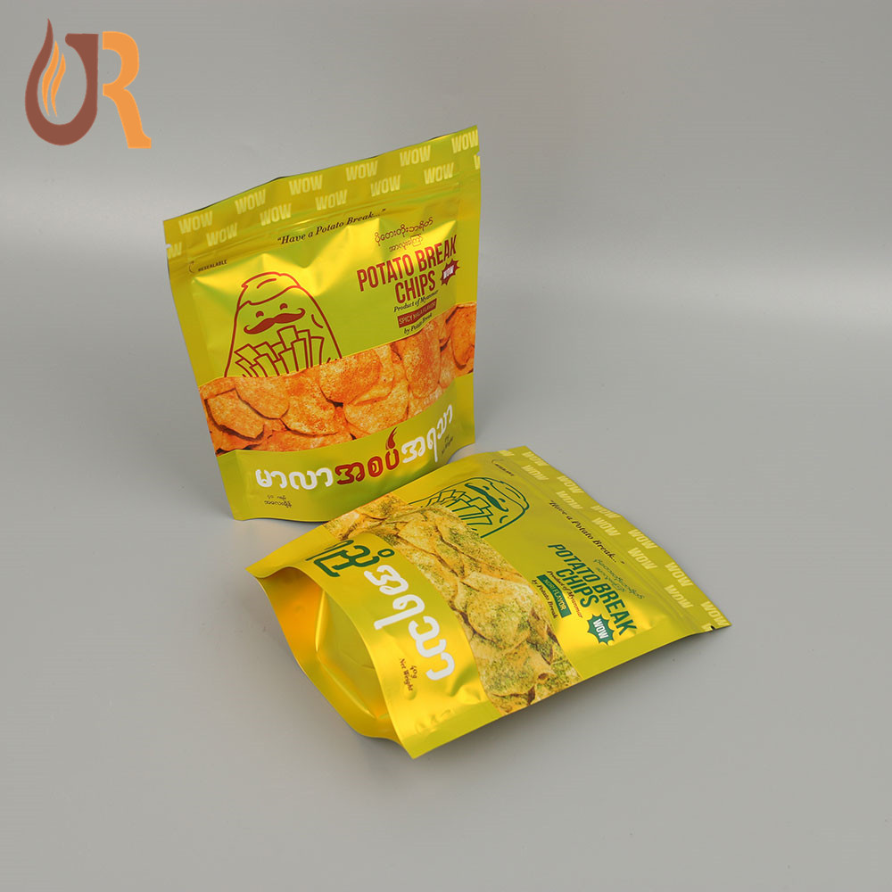休闲食品包装袋薯片袋子香蕉片膨化食品包装袋铝箔镀铝自立自封袋
