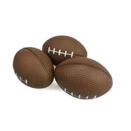 跨境热卖英美式小号棕色橄榄球儿童减压玩具发泡解压pu球印刷logo