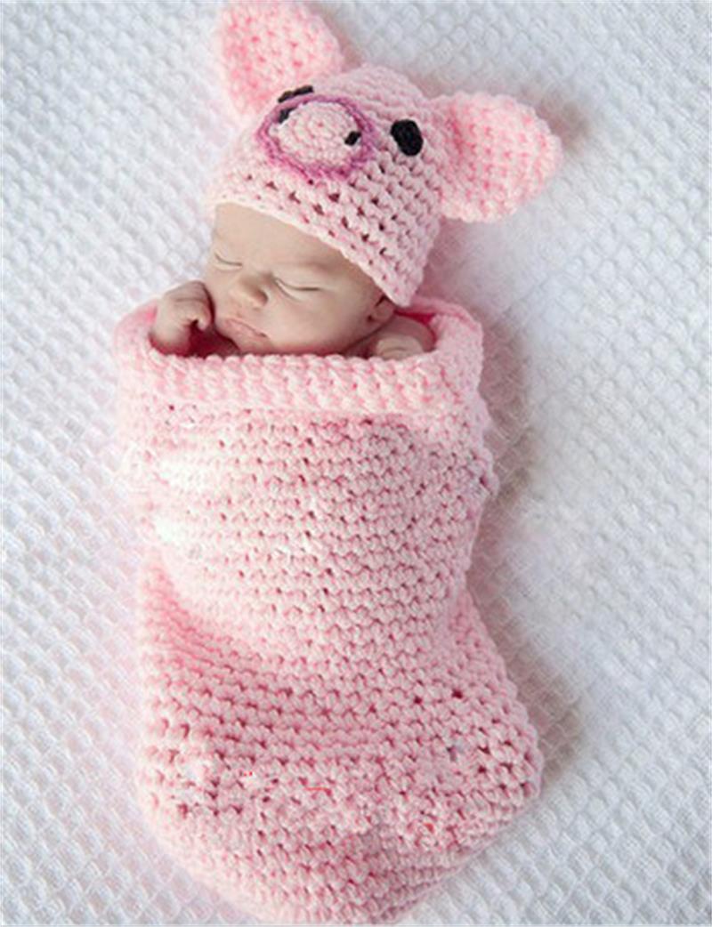 影楼儿童摄影服装新生儿动物卡通毛线睡袋手工毛线编织婴儿拍照服