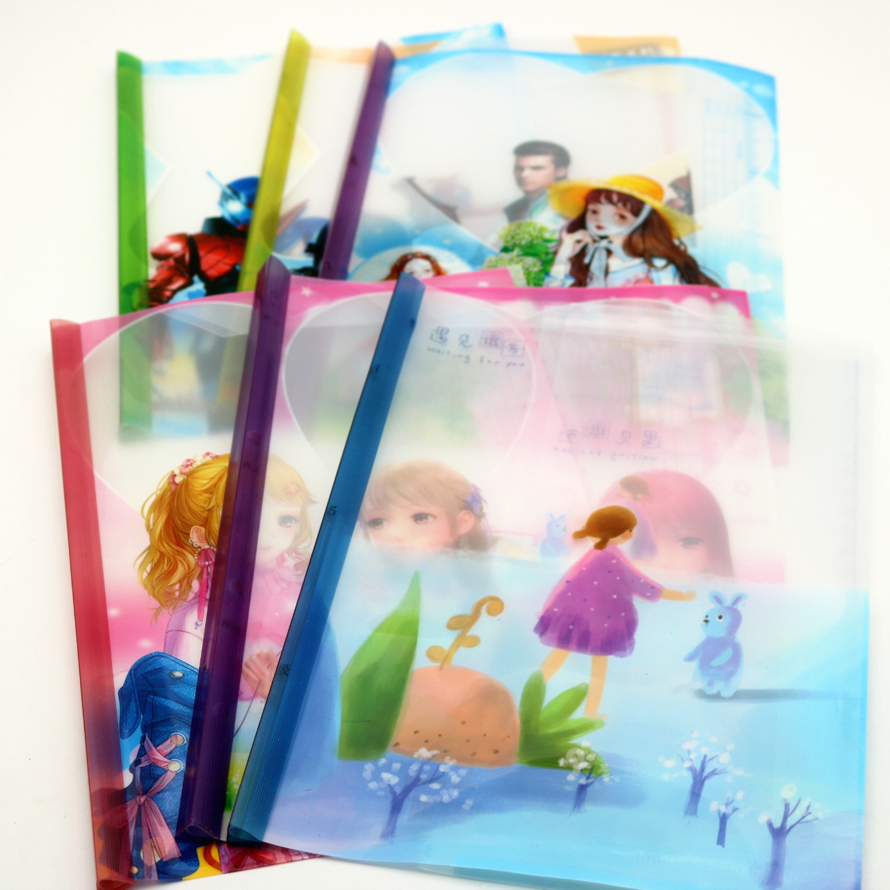 批发学生16k大号流行卡通拉杆印刷书皮抽杆印花防水包书套防水