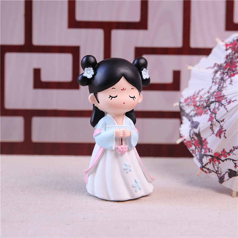 伴娘拌手礼古风汉服摆件娃娃 结婚礼盒套装女生日礼物回礼儿童小