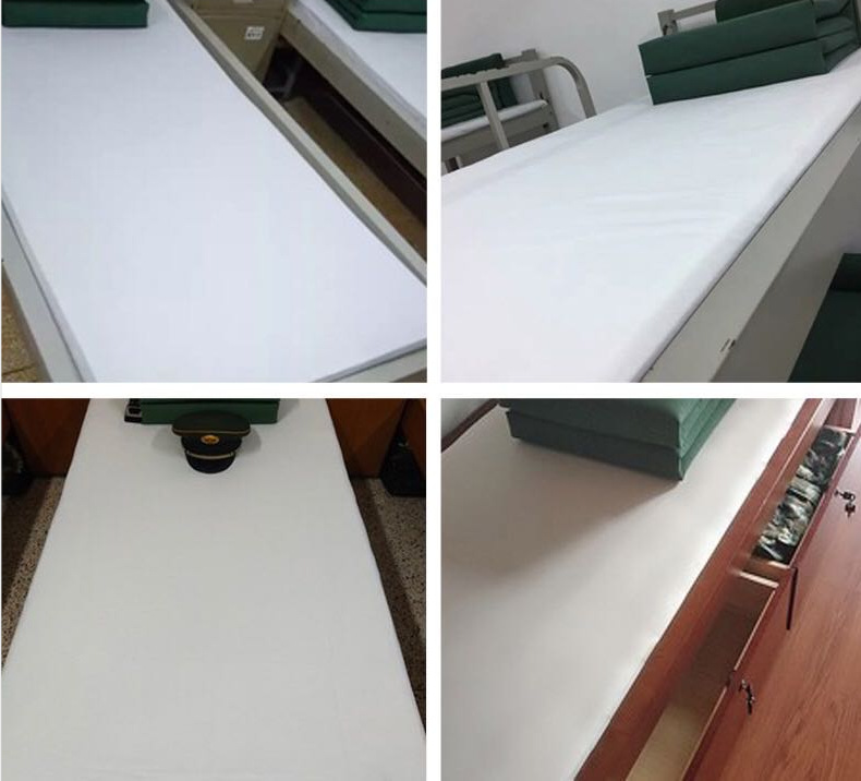 制式白床单白色床单棉单人宿舍学生军训褥单工厂制式白床单