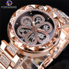 forsining Europe and America lady fashion leisure time Rhinestone Hollow Mechanics waterproof automatic Mechanics lady Wrist watch forsining Europe and America lady fashion leisure time Rhinestone Hollow Mechanics waterproof automatic Mechanics lady Wrist watch