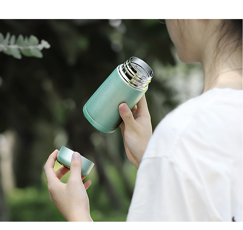 保温杯女矮胖大肚子水杯矮胖大容量保温杯矮胖型宽口短粗胖水杯