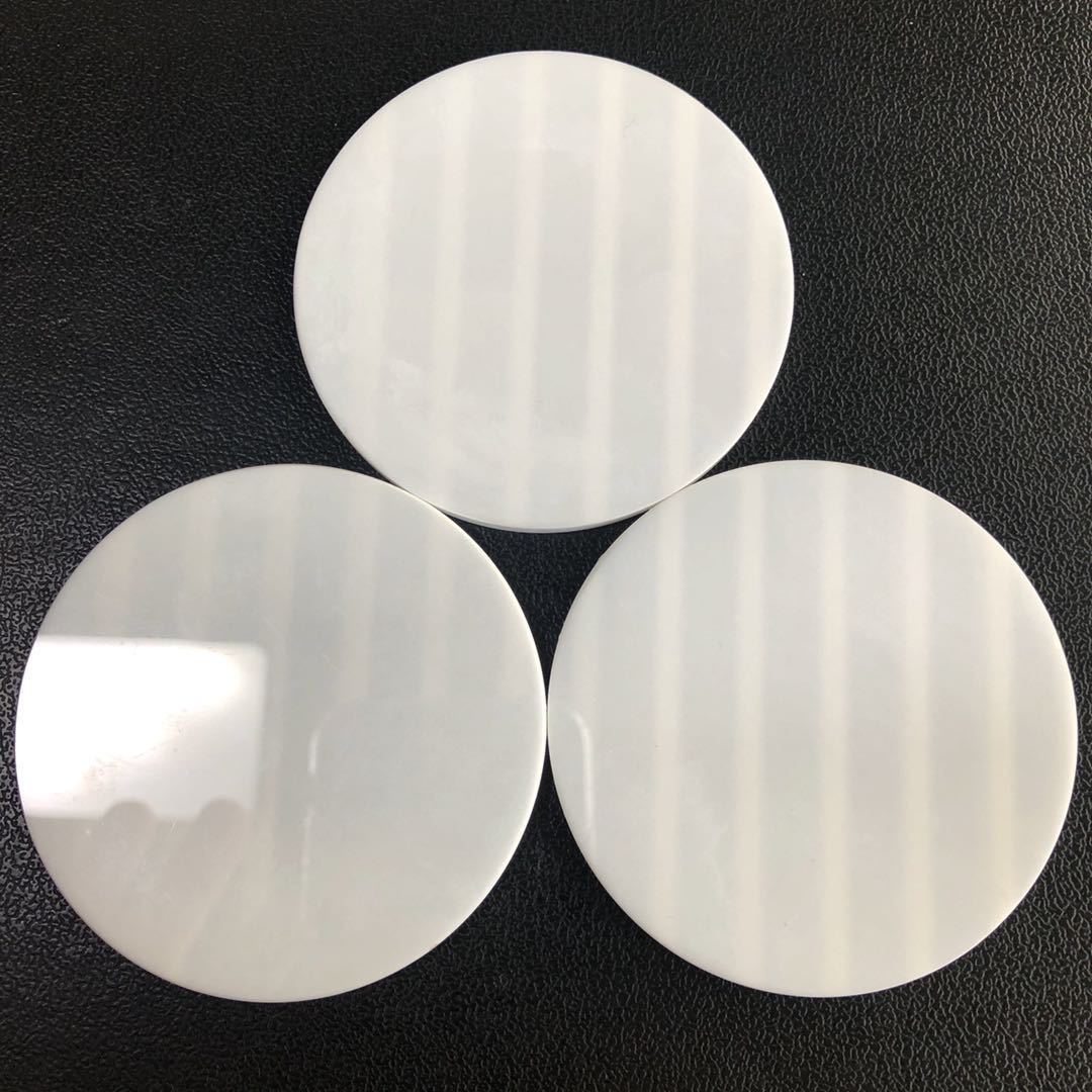厂家直销氧化锆瓷片镜面抛光耐磨圆形陶瓷板