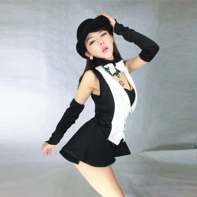 夜场酒吧兔女郎ds演出服女歌手服制服女仆装爵士舞连体舞台装